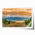 Extra large rolled print featuring a serene Idaho landscape in soft pastel hues, ideal for art wall dining room.