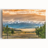 Black and white photograph of Idaho scenery on large stretched canvas, suitable for kitchen wall art.