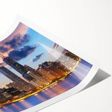 Extra large rolled print of line art flowers in black and white, ideal for large living room wall art.