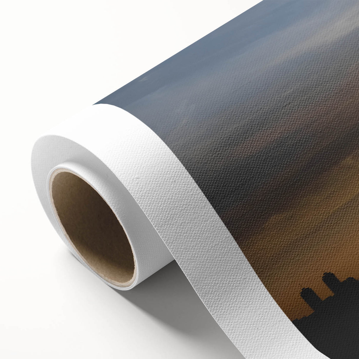 Art Deco style poster of Indianapolis skyline in pastel shades on rolled canvas, ideal for nursery wall art.