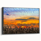 Black and white landscape art painting of Indiana scenery on a framed canvas, suitable for bedroom decor.