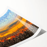 Extra large rolled print featuring line art flowers with subtle hues, ideal for large living room wall art.