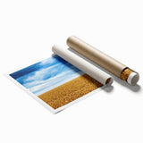 Extra large rolled print of a serene Iowa landscape with lush greenery and floral elements.