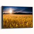 Black and white framed canvas featuring a vintage-style Kansas landscape, ideal for bedroom wall decor.