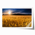 Rolled print of Kansas scenery with vibrant green and blue tones, ideal for art wall dining room.
