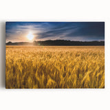 Black and white panoramic photo of Kansas farmland on stretched canvas, ideal for kitchen wall art.