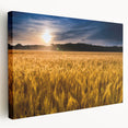 Large canvas print of a Kansas landscape in soft earth tones, ideal for kitchen wall art.