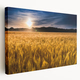 Large canvas print of a Kansas landscape in soft earth tones, ideal for kitchen wall art.