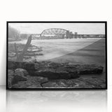 Large abstract wall art depicting a vibrant Kentucky landscape in acrylic, framed in black.