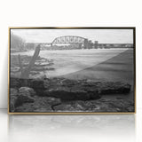 Large art print of a Kentucky landscape in muted earth tones on framed acrylic, ideal for modern art wall decor.