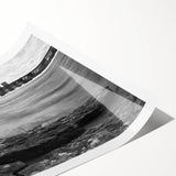 Extra large wall art featuring line art flowers in monochrome, on a rolled print canvas.