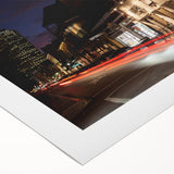 Art deco poster of New Orleans skyline in muted gold and black tones on rolled canvas, ideal for dining room wall art.