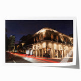 Rolled print of New Orleans scenery in muted earth tones, ideal for art wall dining room.