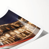 Extra large wall art featuring line art flowers in muted earth tones on a rolled canvas.