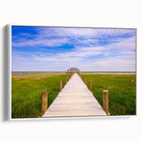 Vintage poster art of a Louisiana landscape in vibrant colors on a large framed canvas, ideal for living room decor.