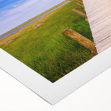 Art deco poster of a Louisiana landscape in muted greens and blues on rolled canvas, suitable for dining room wall art.