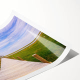 Extra large wall art featuring line art flowers in black on a white background, rolled print.