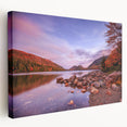 Acadia National Park landscape on large stretched canvas, featuring serene blue and green tones.