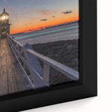 Extra large framed canvas featuring a textured depiction of Maine scenery in black with colorful art accents.