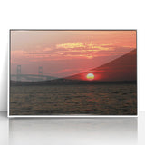 Acrylic print of Annapolis, Maryland, featuring art deco style with muted blue and white tones.