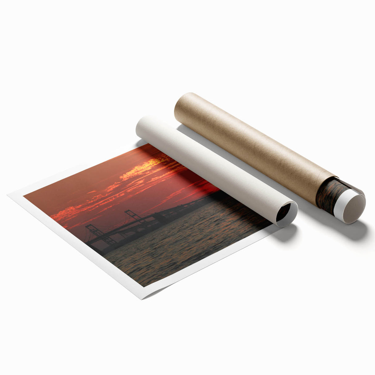 Extra large rolled print of Annapolis scenery with vibrant floral designs, ideal for classy bathroom wall art.