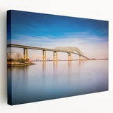 Side view of a stretched canvas featuring a detailed Baltimore skyline in muted watercolor tones.