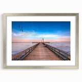 Textured art depicting abstract Chesapeake Bay in muted blue and green hues, framed in silver, suitable for bedroom decor.