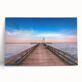 Black and white photograph of Chesapeake Bay on stretched canvas, suitable as kitchen wall art or for bedroom decor.