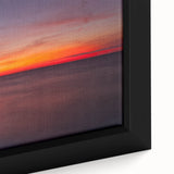 Extra large framed canvas of a textured Cape Cod scenery in black with colorful accents, ideal for living room decor.