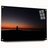 Large abstract wall art depicting Massachusetts' Nantucket scenery on acrylic glass, ideal for bedroom or dining room decor.