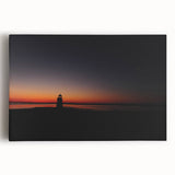 Black and white stretched canvas of Nantucket scenery, ideal for kitchen wall art.