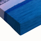 Black and white landscape art painting of Michigan's Upper Peninsula on stretched canvas, suitable for bedroom wall decor.