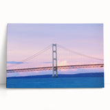 Black and white photo of Upper Peninsula, Michigan on stretched canvas, ideal for kitchen wall art.