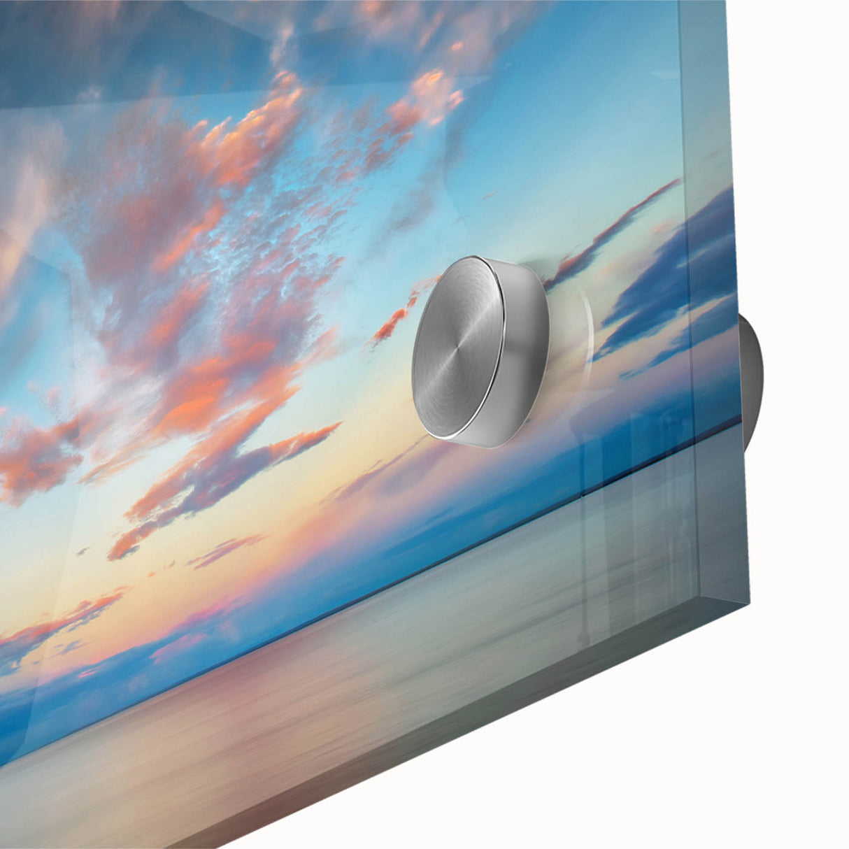 Large abstract wall art depicting a Minnesota landscape in mid-century modernist style on acrylic glass.
