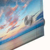 Large abstract wall art depicting a Minnesota landscape in mid-century modernist style on acrylic glass.