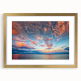 Extra large abstract art print of Minnesota scenery in muted earth tones on a textured canvas, framed in gold.