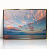 Framed acrylic print of a Minnesota landscape in mid-century modernist style, using muted earth tones.