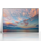 Art deco poster featuring a serene Minnesota landscape in pastel shades, framed in white acrylic, ideal for nursery wall art.