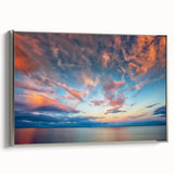 Framed canvas depicting a colorful Minnesota landscape with vintage poster art style, ideal for enhancing black wall decor.