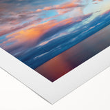 Art deco poster of Minnesota scenery in muted green and blue tones on rolled canvas, suitable for dining room wall art.