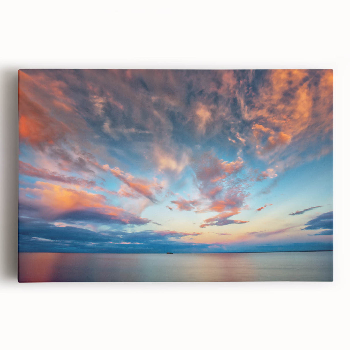 Black and white photograph of a Minnesota landscape on large stretched canvas, ideal for kitchen wall art.