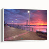 Vintage poster art of Mississippi scenery on framed canvas, featuring colorful art in extra large size.