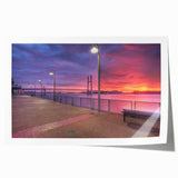 Rolled print of a Mississippi landscape with soft floral elements in muted earth tones, ideal for art wall dining room.