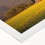 Art deco poster of Montana landscape in muted earth tones on rolled canvas, suitable for dining room wall art.