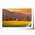 Extra large rolled print depicting Montana scenery with vibrant green and blue tones, ideal for art wall dining room.