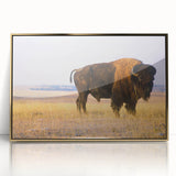 Large art print of a Nebraska landscape in muted earth tones on a framed acrylic, perfect for modern art wall decor.