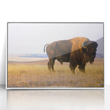 Acrylic print of Nebraska scenery with vivid green and blue tones in an art deco style, ideal for nursery wall decor.