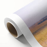 Art Deco-style Nebraska scenery on a rolled canvas, featuring pastel shades, ideal for nursery wall art.