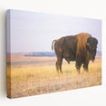 Large art depicting the Nebraska landscape in muted earth tones on a stretched canvas, suitable for kitchen wall art.
