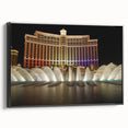 Black and white framed canvas of Las Vegas landscape, vintage poster style, ideal for bedroom wall art.